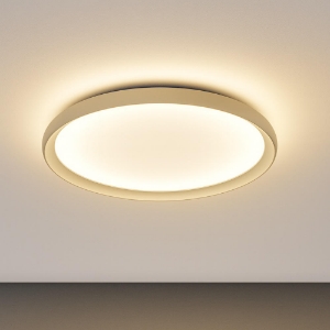 Plafoniera sabbia rotonda per cucina biemissione luce led cct 3000k 3500k 4000k top light plana
