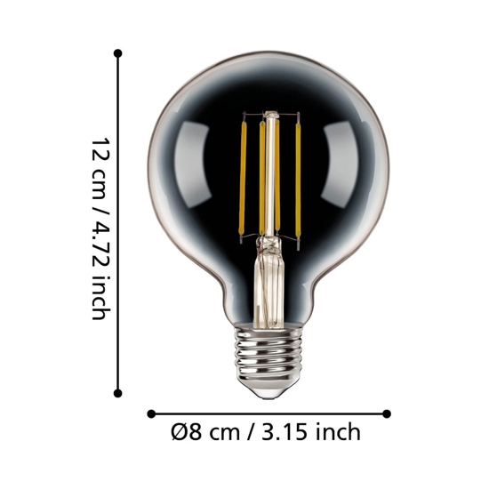 Lampadina trasparente globo e27 led 6w 2700k dimmerabile bluetooth eglo