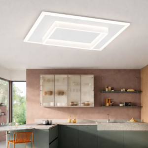 Top light plafoniera moderna wish bianca quadrata per soggiorno led cct