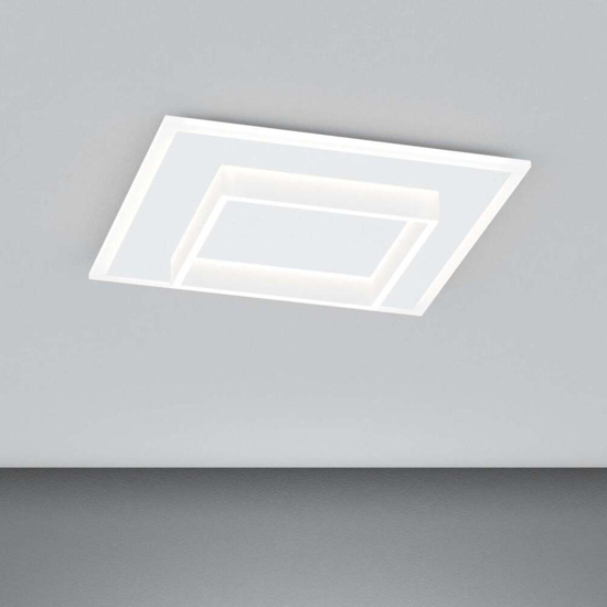 Top light plafoniera moderna wish bianca quadrata per soggiorno led cct 3000k-3500k-4000k