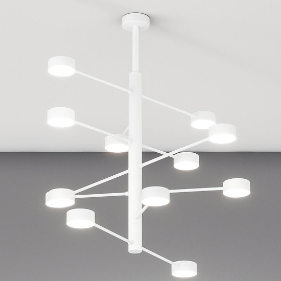 Top light octopus lampadario moderno bianco 12 luci orientabili per soggiorno