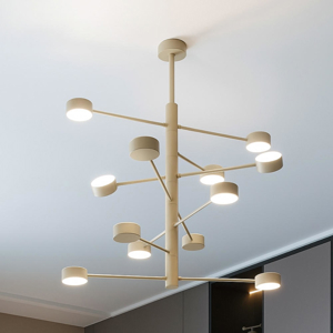 Top light lampadario 12 luci orientabili sabbia moderno per soggiorno octopus