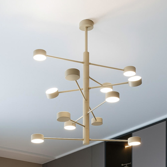 Top light lampadario 12 luci orientabili sabbia moderno per soggiorno octopus