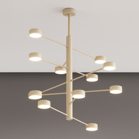 Top light lampadario 12 luci orientabili sabbia moderno per soggiorno octopus