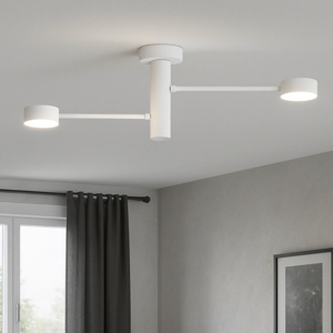 Plafoniera bianca moderna orientabile due luci top light octopus