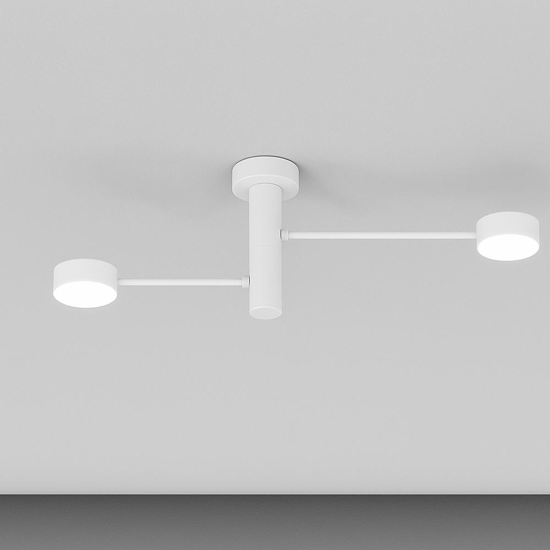 Plafoniera bianca moderna orientabile due luci top light octopus