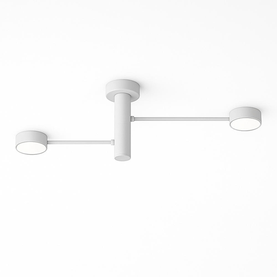 Plafoniera bianca moderna orientabile due luci top light octopus