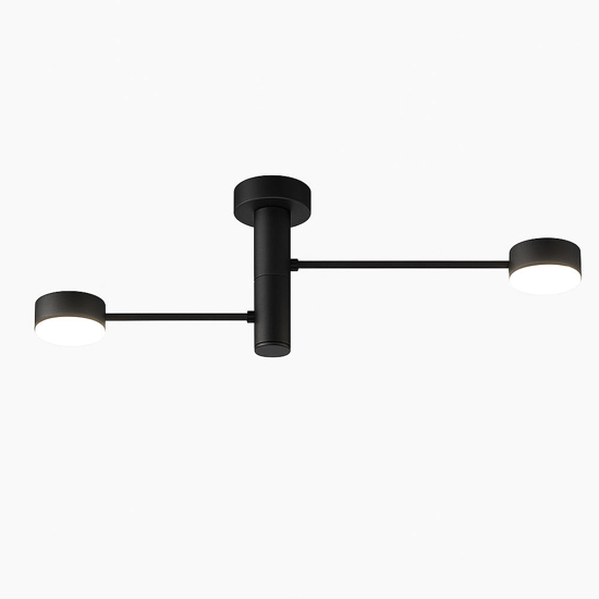 Top light plafoniera nera moderna octopus due luci orientabili