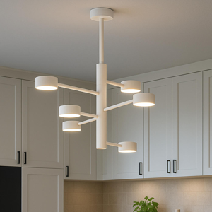 Top light octopus bianco lampadario moderno 6 luci orientabili
