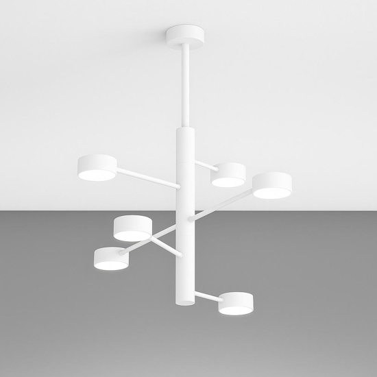 Top light octopus bianco lampadario moderno 6 luci orientabili