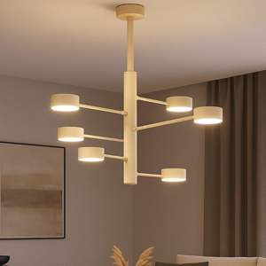 Top light octopus lampadario 6 luci sabbia moderno orientabile per soggiorno