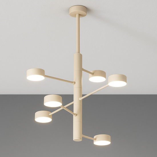 Top light octopus lampadario 6 luci sabbia moderno orientabile per soggiorno