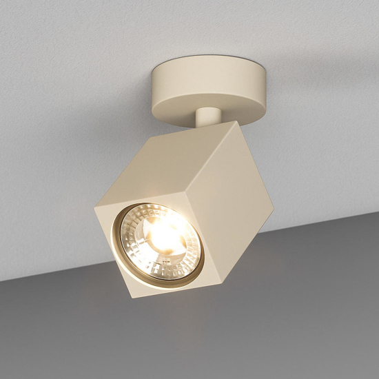Top light kibo faretto led a soffitto gu10 orientabile sabbia