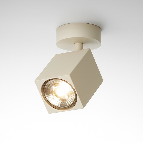 Top light kibo faretto led a soffitto gu10 orientabile sabbia