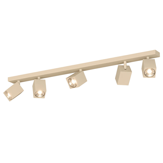 Top light kibo plafoniera a binario sabbia 5 luci orietabili gu10 led