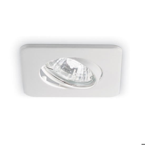 Lounge fi ideal lux faretto da incasso metallo bianco quadrato orientabile