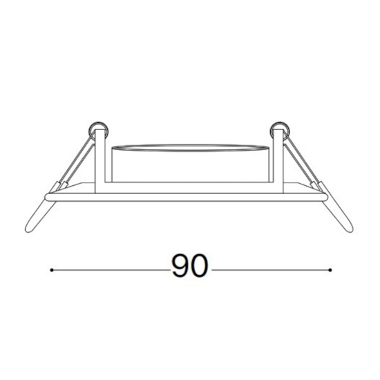 Lounge fi ideal lux faretto da incasso metallo bianco quadrato orientabile