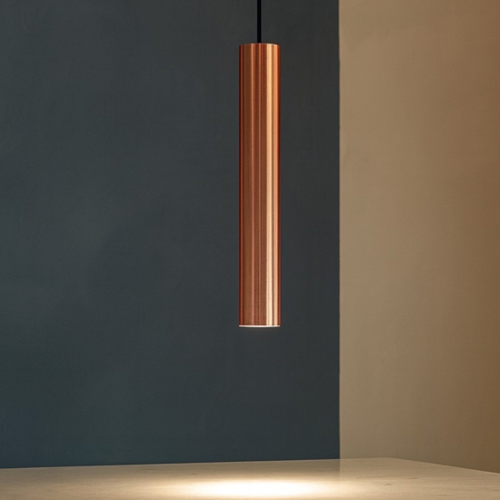 Look sp1 d06 lampada cilindro a sospensione rame ideal lux