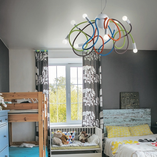 Multiflex sp8 lampadario colorato per cameretta ideal lux