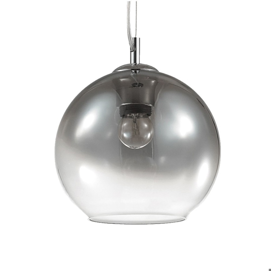 Nemo sp1 d20 lampada a sospensione per isola cucina sfera vetro cromo sfumato ideal lux