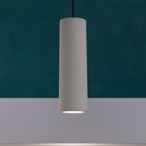 Oak sp1 round lampada sospensione di cemento cilindro ideal lux