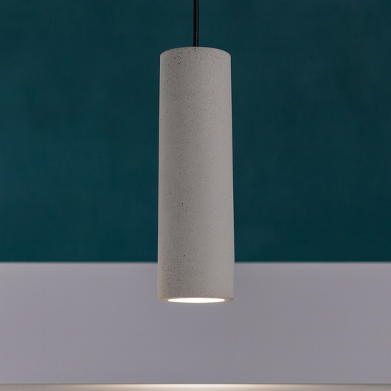 Oak sp1 round lampada sospensione di cemento cilindro ideal lux