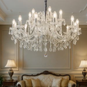 Napoleon sp18 ideal lux lampadario contemporaneo vetro soffiato 18 luci per salone