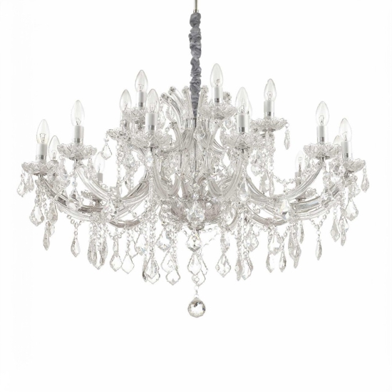Napoleon sp18 ideal lux lampadario contemporaneo vetro soffiato 18 luci per salone