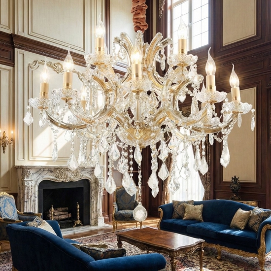 Napoleon sp12 dorato ideal lux lampadario 12 luci