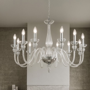 Doge sp12 lampadario di cristallo ideal lux