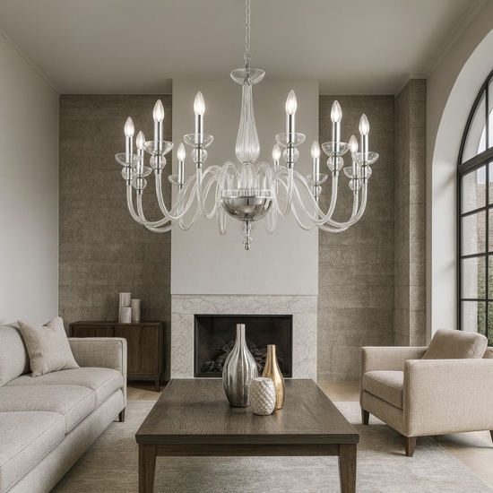 Doge sp12 lampadario di cristallo ideal lux