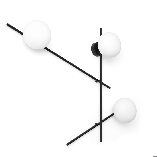Mikado miloox applique moderna luci orientabili bocce bianche