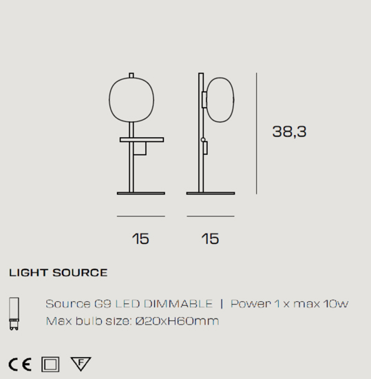 Lampada da comodino miloox nera nero oro stile contemporaneo