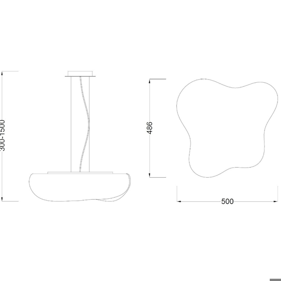 Lampadario nuvola bianca design moderna