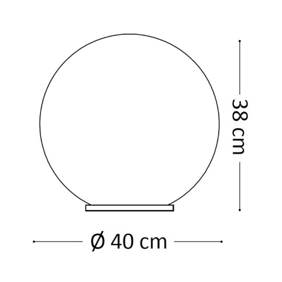 Sole pt1 ideal lux lampada da terra per esterno giardino sfera bianca 40cm