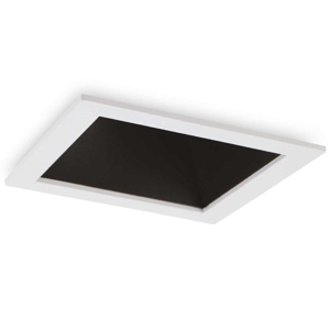 Ideal lux game trim square faretto da incasso 3000k 11w quadrato bianco nero