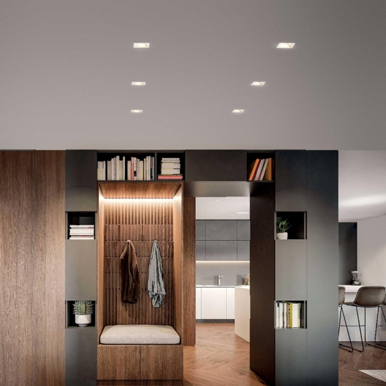 Ideal lux game trim square faretto da incasso led 11w 3000k 220v bianco