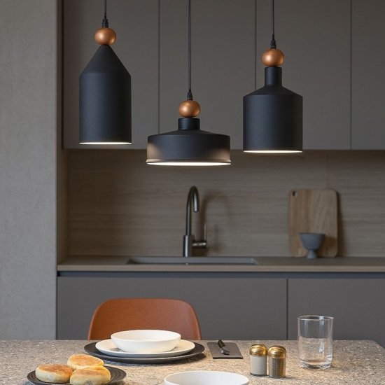 Ideal lux triade sp3 lampadario antracite