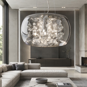 Audi-80 sp5 ideal lux lampadario stanza da letto vetro cristallo fume'