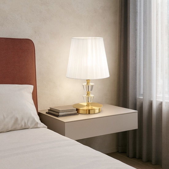 Abat jour da comodino pegaso tl1 oro per camera da letto