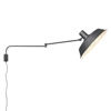 Applique da parete snodabile con pagoda nera orientabile