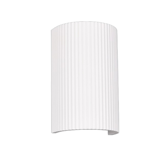 Applique mezzo cilindro di gesso bianco pitturabile biemissione