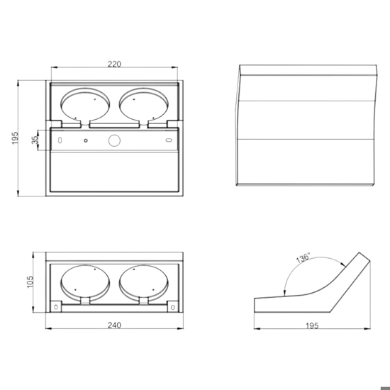 Applique di gesso moderna bianco pitturabile per interni