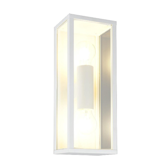 Applique da esterno ip44 h14 cm bianco opaco