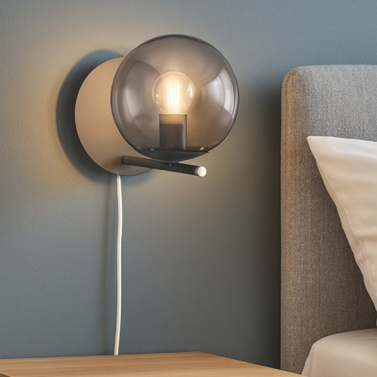 Applique per comodino camera da letto antracite opaco