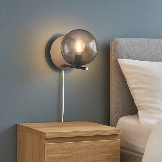 Applique per comodino camera da letto antracite opaco