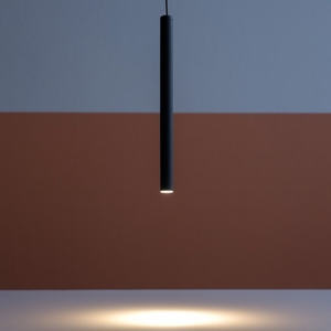 Lampada a sospensione per isola tubo nera led 3w 3000k