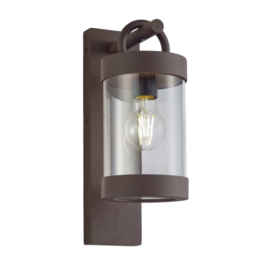 Applique per esterno con sensore crepuscolare marrone ruggine