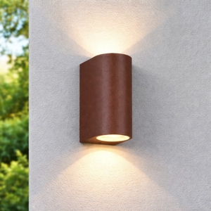 Applique per esterno corten moderna marrone