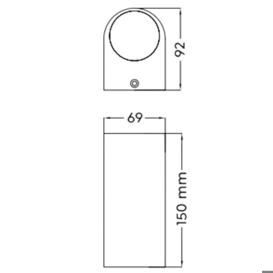 Applique per esterno corten moderna marrone